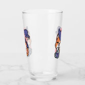 Tabby Hexenbrauen – Süßes Halloween-Katzendesign Glas (Links)