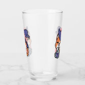 Tabby Hexenbrauen – Süßes Halloween-Katzendesign Glas (Rechts)