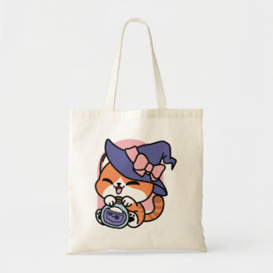 Tabby Hexenbrauen – Süßes Halloween-Katzendesign Tragetasche