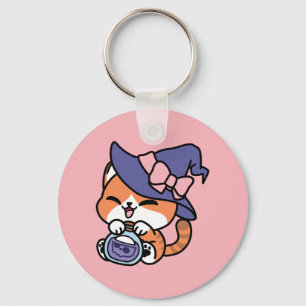 Tabby Hexentrank – Süßes Halloween-Katze-Design Schlüsselanhänger