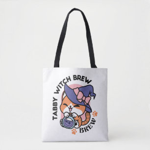 Tabby Hexentrank – Süßes Halloween-Katze-Design Tasche
