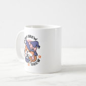 Tabby Hexentrank – Süßes Halloween-Katzendesign Kaffeetasse (Vorderseite Links)