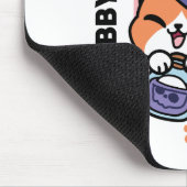 Tabby Hexentrank – Süßes Halloween-Katzendesign Mousepad (Ecke)