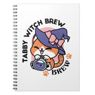 Tabby Hexentrank – Süßes Halloween-Katzendesign Notizblock