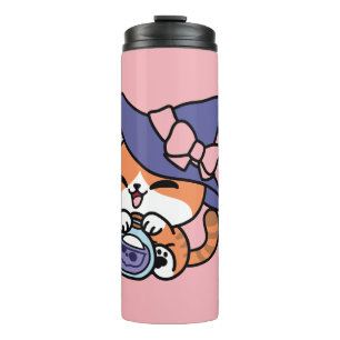 Tabby Hexentrank – Süßes Halloween-Katzendesign Thermosbecher