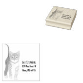 Tabby-Holzstempel mit Text Gummistempel (Stempel)