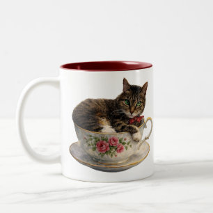 Tabby in einer Teetasse