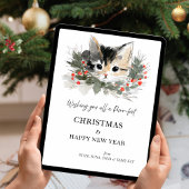 Tabby Kat Christmas Greetings Card Einladung