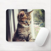 Tabby-Kätzchen-Aufpassen Mousepad (Mit Mouse)