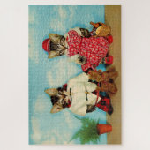 Tabby-Kätzchen Picknick Puzzle (Vertikal)