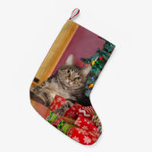 Tabby-Kätzchen Weihnachten Kleiner Weihnachtsstrumpf (Vorderansicht (hängend))