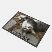 Tabby Katze, die Sie gefunden haben Fußmatte (Schrägansicht)