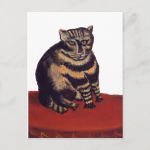 Tabby-Katze durch Henri Rousseau Postkarte