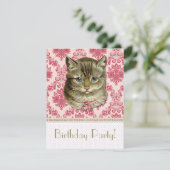 Tabby-Katze Einladung (Stehend Vorderseite)