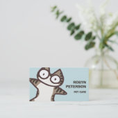 Tabby-Katze hellblau Visitenkarte (Stehend Vorderseite)