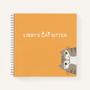 Tabby-Katze-Hüterservice Notizblock