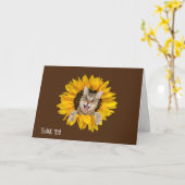 Tabby Katze im Sonnenblumengeschmack Karte (Gelbe Blume)