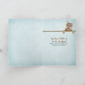 Tabby-Katze im Spiegel für das Älterwerden Karte (Innenseite)