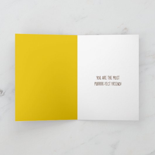 Tabby Katze in Sonnenblumenfreundschaft Karte (Innenseite)