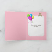 Tabby Katze mit Augenbrille Geburtstag Karte (Innenseite)