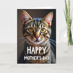 Tabby-Katze-Muttertags-Karte Karte