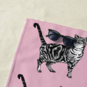 Tabby Katze Niedlich Hübsch Pink Girls Katzen Wass Strandtuch (Beispiel)