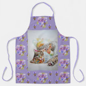 Tabby Katze Niedlich Wasserfarben Katzen Haustier Schürze (Vorderseite)