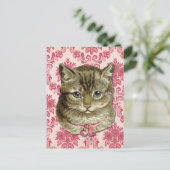 Tabby-Katze Postkarte (Stehend Vorderseite)