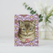 Tabby-Katze Postkarte (Stehend Vorderseite)