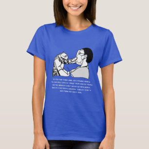 Tabby-Katze und Message T-Shirt