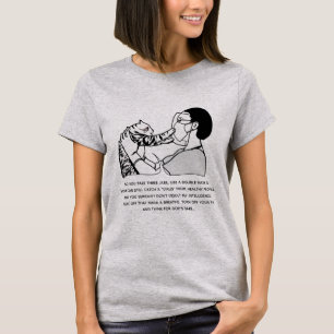 Tabby-Katze und Message T-Shirt