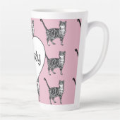 Tabby-Katze Whimsical Hellrosa Katzen Mädchen Milchtasse (Rechts)