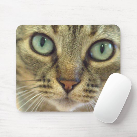 Tabby-Katzen-Gesichts-nahes hohes Mousepad (Mit Mouse)