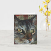 Tabby-Katzen-Gruß-Karte Karte (Gelbe Blume)