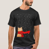 Tabby-Katzen-Liebe-Schnee auch T-Shirt (Vorderseite)