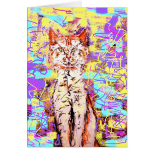 Tabby-Katzen-Popart