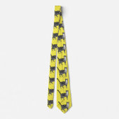 Tabby Katzen Strickte Schwarz-weiß Mens Neck Tie Krawatte (Rückseite)