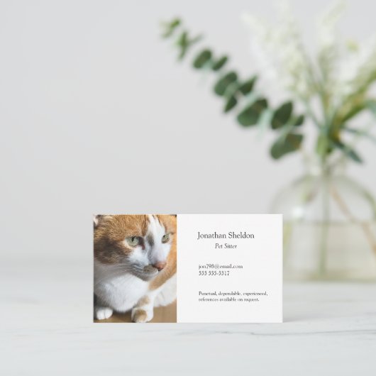 Tabby-Katzenschluss Visitenkarte (Stehend Vorderseite)