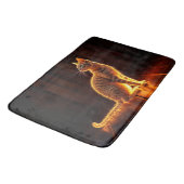 Tabby Katzenwärme Licht Tier glühende Aura Badematte (Schrägansicht)