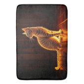 Tabby Katzenwärme Licht Tier glühende Aura Badematte (Vorderseite Vertikal)