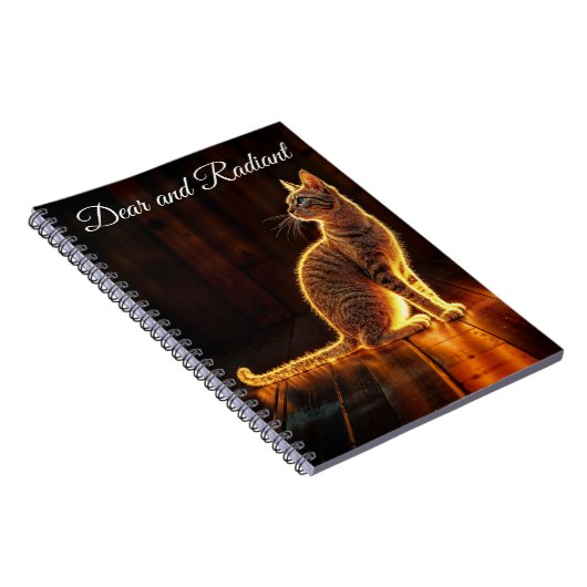 Tabby Katzenwärme Licht Tier glühende Aura Notizblock (Rechte Seite)