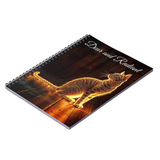 Tabby Katzenwärme Licht Tier glühende Aura Notizblock (Linke Seite)