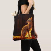 Tabby Katzenwärme Licht Tier glühende Aura Tasche (Von Nahem)