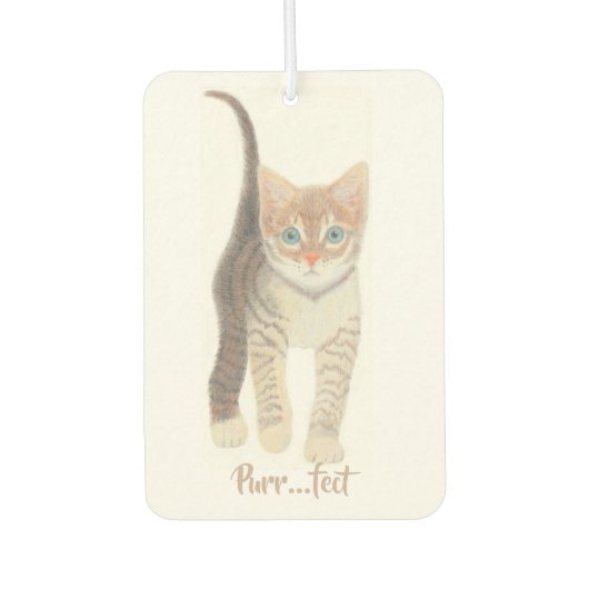 Tabby Kitten Autolufterfrischer (Vorderseite)