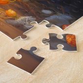 Tabby Kitten Bird in Round Nest Puzzle (Seite)