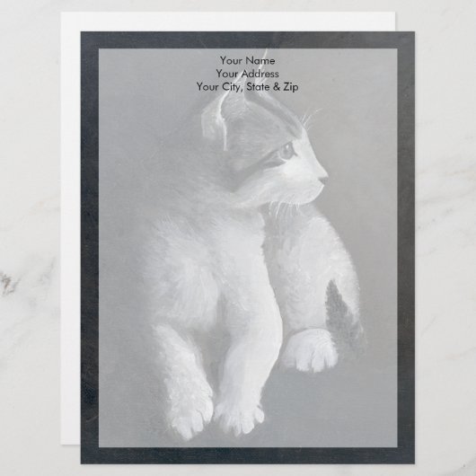 Tabby Kitten Briefkopf (Vorne/Hinten)