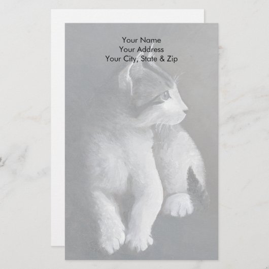 Tabby Kitten Briefpapier (Vorne/Hinten)