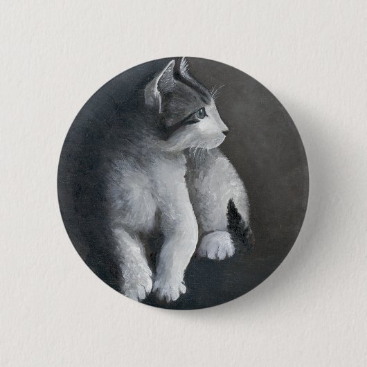 Tabby Kitten Button (Vorderseite)