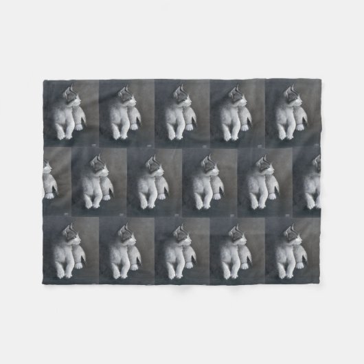 Tabby Kitten Fleecedecke (Vorderseite (Horizontal))