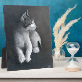 Tabby Kitten Fotoplatte (Seite)